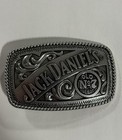 Jack Daniels Classic Old No  7 Brand Pewter Belt Buckle