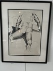 Vintage 1981 Nude Male Pencil Drawing By Adams - 27    X 21 25   