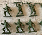 Vintage 1960s Tim-mee Toys Green Us Army Men 54mm Plastic Toy Soldiers Lot Of 16