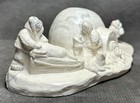 Aarktik Inuit Eskimo Family Igloo Soapstone Canadian Sculpture