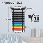 10 Belts Karate Belt Display Rack With Stickers  Taekwondo Belt Display Holder