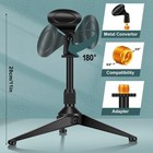 3 Pack Desktop Mic Stand Portable Foldable Tripod With Mic Clip Holder Adjust   