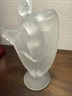 Art Deco Frosted Glass Nude Women After Lalique s Suzanne  Dancer Antique