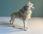 Antique Borzoi French Dog For Dolls - Pajama Dog - Taxidermy  White  Rare