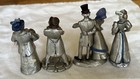 Vtg Hudson Pewter Villagers Winter  4211 Muff 5245 Carolers 4205 Christmas Gifts