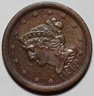1849 Braided Hair Liberty Head Half Cent - Us 1 2c Copper Coin