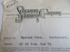 1925 Schramm   Schmieg Company Invoice For Overalls Rystad Bros Rembrandt  Ia