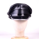 Men s Women s Real Leather Military Service Cap Newsboy Army navy Caps hats