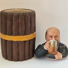 Antique Bohemia Czechoslovakia Tobacco Cigar Humidor Jar Gesundheill
