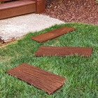Flexon Railroad Tie Rubber Stepping Stones  Set Of 3