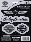 Harley-davidson Reflective Decals  4 Pieces  Bar   Shield  Wings  H-d Script