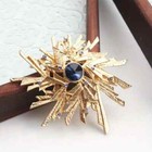 Women Vintage Rhinestone Studded Snowflake Brooch Luxury Clothes Pin