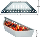 Charcoal Basket Stainless Steel Char Holder  Compatible With Weber Grilling Acce