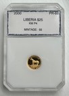 Liberia Gold Coin  25 2000 Proof American Quarter Horse Rare Low Mintage 