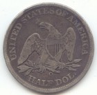1861-o Seated Liberty Half Dollar w-14 Or W-15  Speared Olive Bud  Csa Issue  Vg