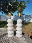A Pair Of Vintage Mid Century Modern Stacked Ball Table Lamp