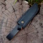 Black Leather Hand Crafted Belt Loop Knife Sheath Holster Fix Blade Knife Sheath
