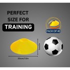 40 Pack Flexible Soccer Cones With Mesh Bag   Strap - Agility Training Equipment