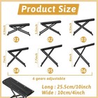 6-position Guitar Foot Rest Footstool Foldable Adjustable Height Non-slip Rubber