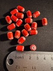 20 Vintage Indian Glass Trade Beads - Fancy Chevron 10 Mm Lot  b1526 