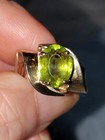 10k Yellow Gold Peridot Ring Size 7 Modernist Bypass Vintage 4 94g