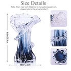 Blue White Clear Wave Vases Gradient  Murano Hand Blown Glass Vase Unique Art   