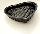 Nordic Ware Black Quilted Heart Shaped Baking Pan Aluminum 10 Cups