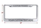 Custom License Plate Frame Laser Engraved Stainless Steel - Your Custom Text