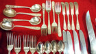 26 Pcs  S Kirk   Son Repousse Sterling Silver Flateware Settings    Carving Set