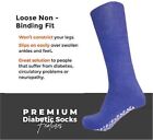 Wholesale Lot Men Gripper Non Skid Diabetic Crew Socks Non Binding Loose Fit Top