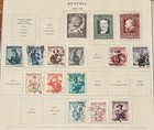 Austria - Lot Of 64 Stamps From 1945-49 On Old Album Pages