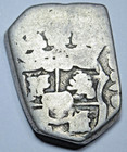 1700 s Spanish Guatemala 2 Reales Colonial Two Bits Pirate Treasure Cob 2r Coin