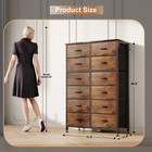 12 Drawer Tall Dresser Bedroom Fabric Dressers Chest Of Drawers Nursery Brown