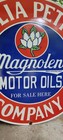 30  Magnolia Petroleum Motor Oil Gasoline Old Vintage Oil Brand Porcelain Sign