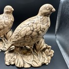 Vintage Holland Mold Ceramic Quail Statue Set Of  2 