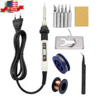  Soldering Iron Welding Adjustable Electric Digital Temperature 80w Kit Lcd Tool