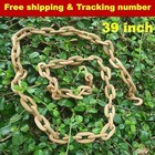 Vintage Wooden Chain Rare Carved Wood Folk Art Sculpture Carving 39   