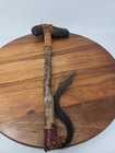 Handcrafted Southwestern Style Stone Tomahawk   War Club Decor