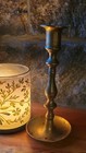 Single Antique Vintage Brass Candlestick 7  Candle Holder    Made In Japan 