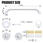 18 Inch Bathroom Safety Grab Bar  Matte White Shower Grab Bars With Concealed   