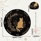  7 8  Witch Pendulum Board  Wooden Dowsing Planchette With Cat Moon Garland