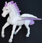 2014 Mojo White   Purple Glittery Pegasus Horse Toy Figurine With Wings