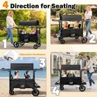 Wagon Stroller For 2 Kids  Aluminum Baby Wagon With Extra Long Extender