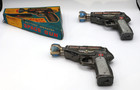 Vintage Tn Nomura Space Gun 8 Tin Toy Lot Japan 1960s Battery Operated With Box