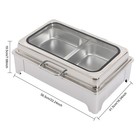 Catering Stainless Chafer Chafing Dish Sets 2 Compartment 9l Electric Heating