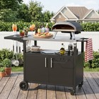 Outdoor Grill Cart  Patio Kitchen Island With Storage  Outdoor Bar Table Bbq