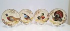 Pottery Barn S 4 Mixed Botanical Harvest Bird Salad Plates 8 5  Thanksgiving