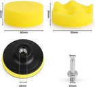 3 Inch Car Buffing Pads Polishing 22pcs For Drill Sponge Kit Waxing Foam Polishe