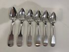 6 Coin Silver Serving Spoons Standard Signed J  Fries Monogrammed 8 75     234g 