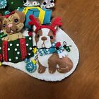 Bucilla Felt Christmas Stocking  Finished  100  Hand Sewn  3-d  18    Long